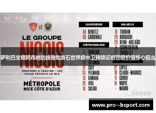 萨利巴坐镇阿森纳防线稳如磐石世界级中卫持续证明顶级价值核心担当